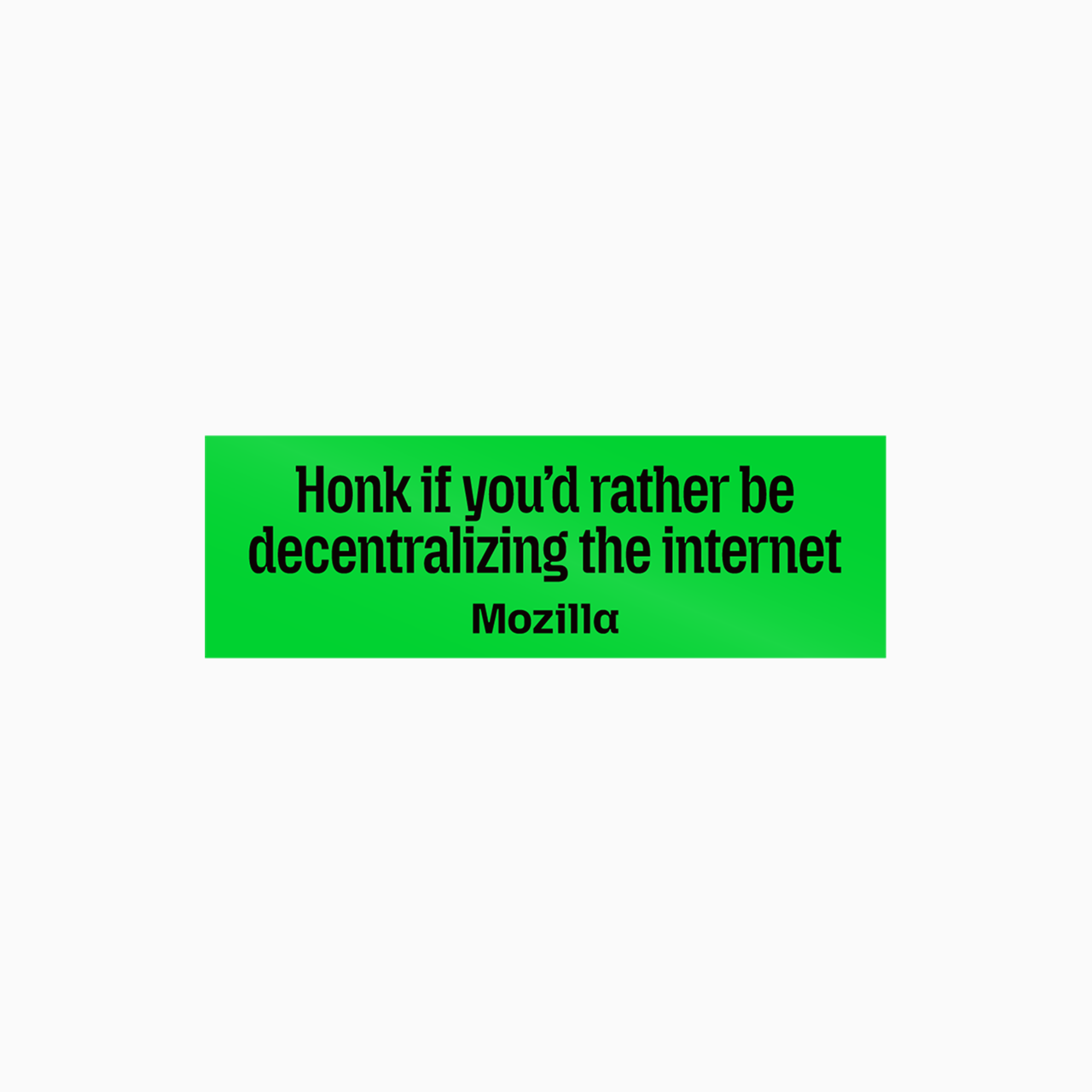 Mozilla bumper sticker